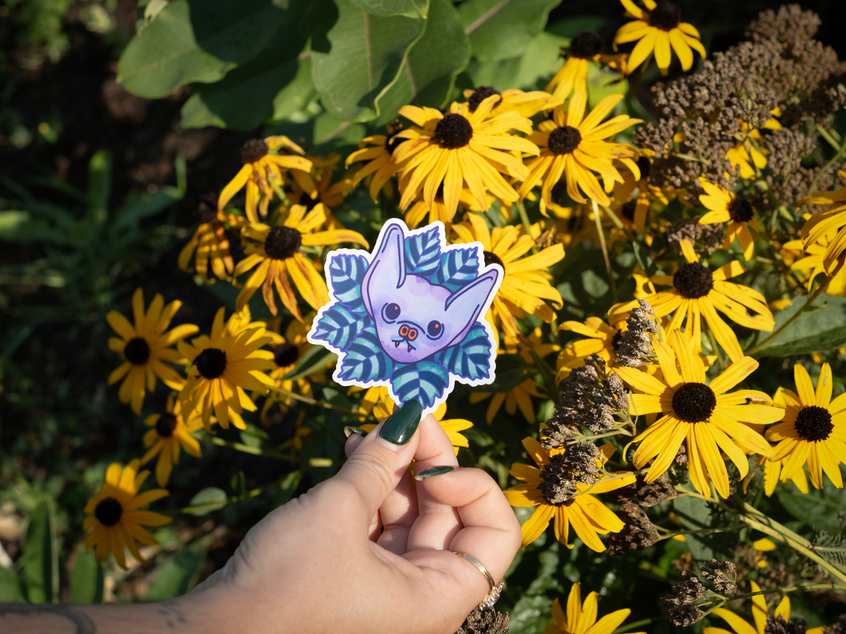 Bat Flower Sticker